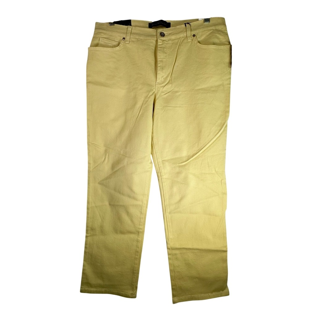 Gloria Vanderbilt Amanda Classic Fit Tapered Yellow Jeans 16P NWT